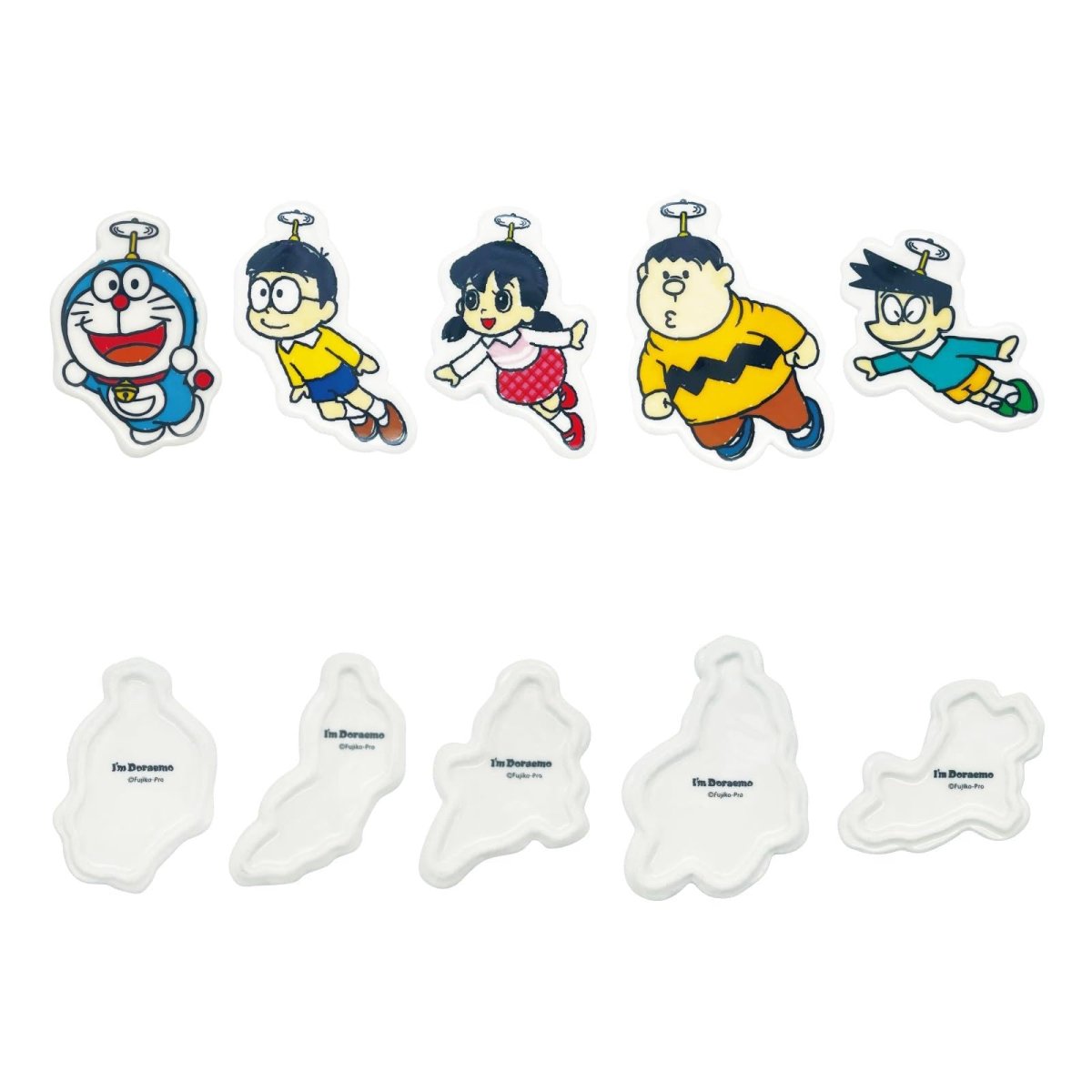 画像1: サンアート 「 ドラえもん Ｄｏｒａｅｍｏｎ 」 箸置き ５個 食器セット タケコプター ドラえもん グッズ 雑貨 食器 白 約４×４×１ｃｍ ＳＡＮ４８３１ (1)