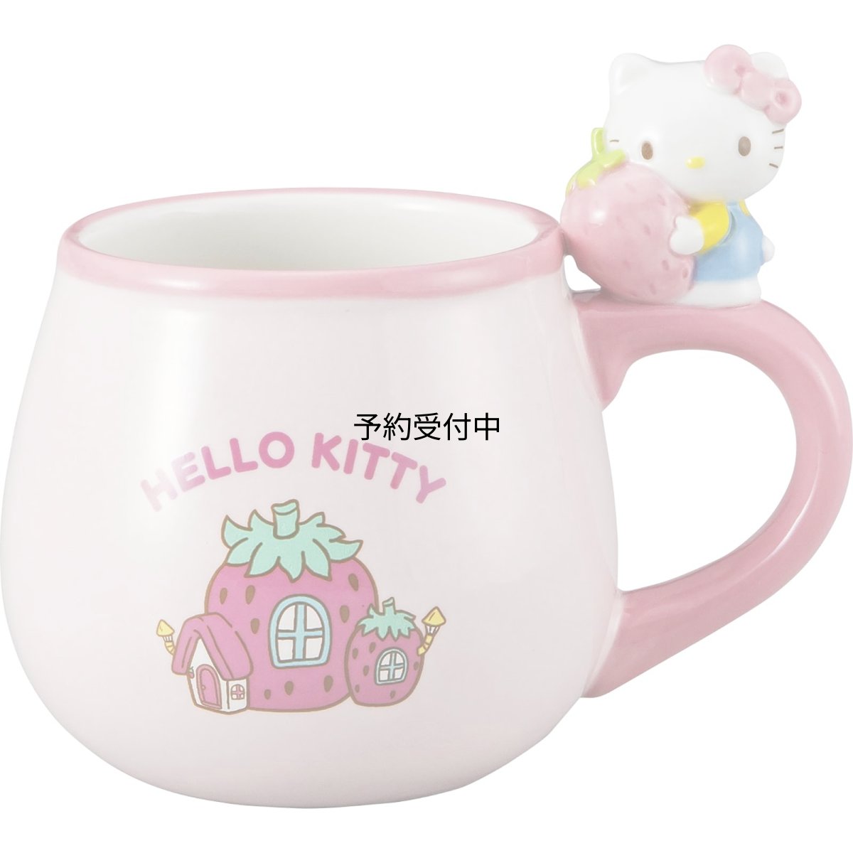 画像1: サンアート サンリオ （ＳＡＮＲＩＯ） ハローキティ マグカップ フィギュア付き １３×１２ｃｍ ２７０ｍＬ いちごのおうち キティ グッズ 雑貨 誕生日プレゼント ピンク ＳＡＮ４８３５ (1)