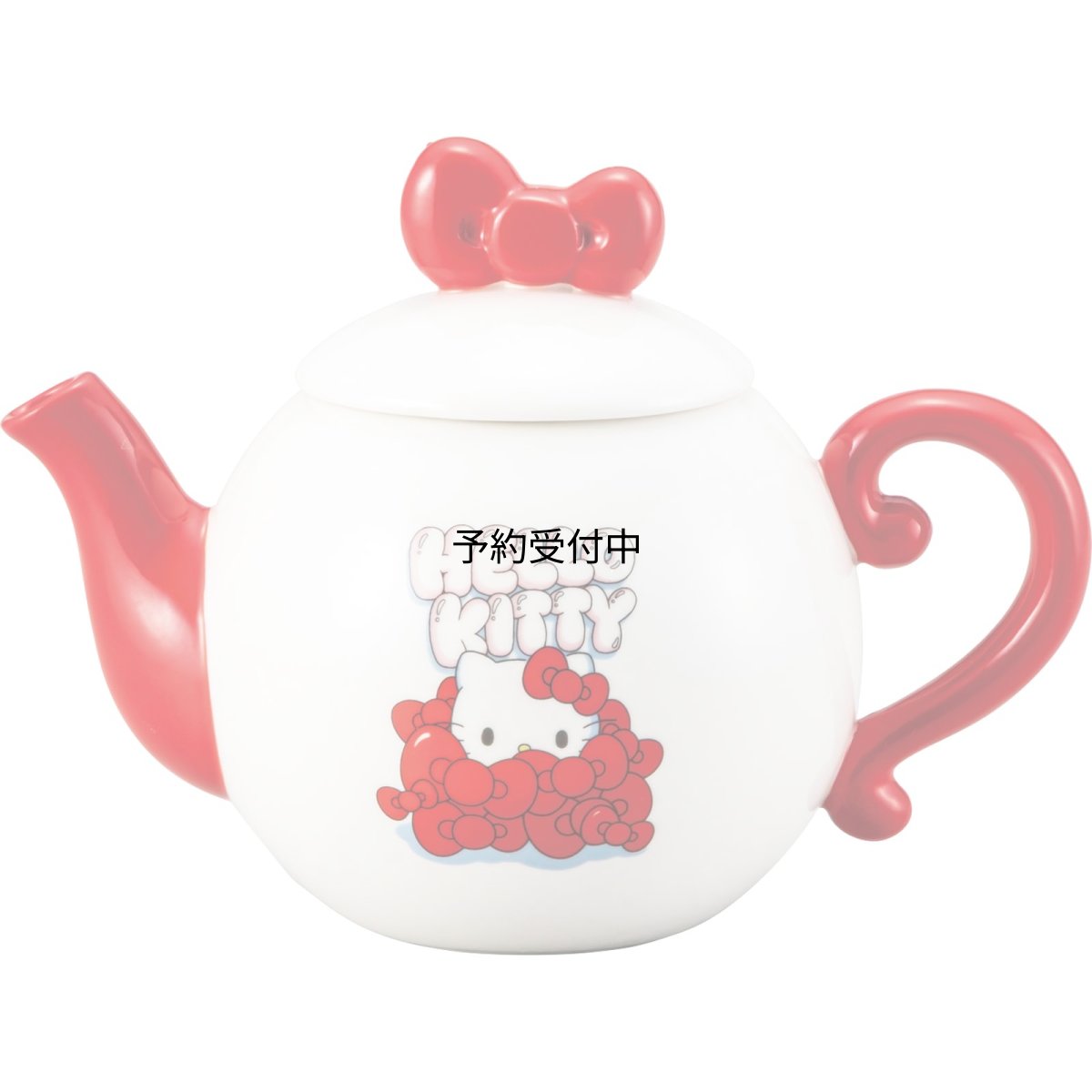 画像1: サンリオ （ＳＡＮＲＩＯ） 「 ハローキティ 」 ティーポット 紅茶 ポット エッジー Ｈｅｌｌｏ Ｋｉｔｔｙ Ｅｄｇｙ リボン グッズ 雑貨 食器 白 約１８×１１×１４ｃｍ ５００ｍｌ ＳＡＮ４７９８ (1)