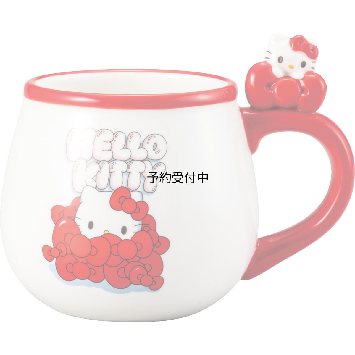 画像1: サンリオ （ＳＡＮＲＩＯ） 「 ハローキティ 」 マグカップ フィギュア付 エッジー Ｈｅｌｌｏ Ｋｉｔｔｙ Ｅｄｇｙ リボン グッズ 雑貨 食器 白 約９×１０ｃｍ ３４０ｍｌ ＳＡＮ４８００ (1)