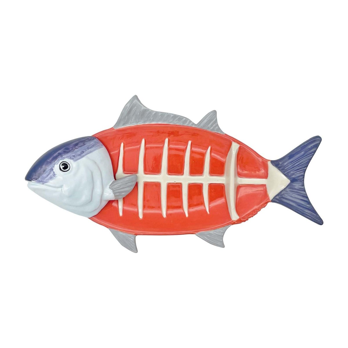 画像1: サンアート おもしろ食器 「 まぐろのおさしみ皿 」 刺し身皿 盛り皿 しょう油皿 仕切り付 パーティーグッズ 面白い 忘年会 雑貨 食器 赤 約２２×１３×５ｃｍ ＳＡＮ４８８７ (1)