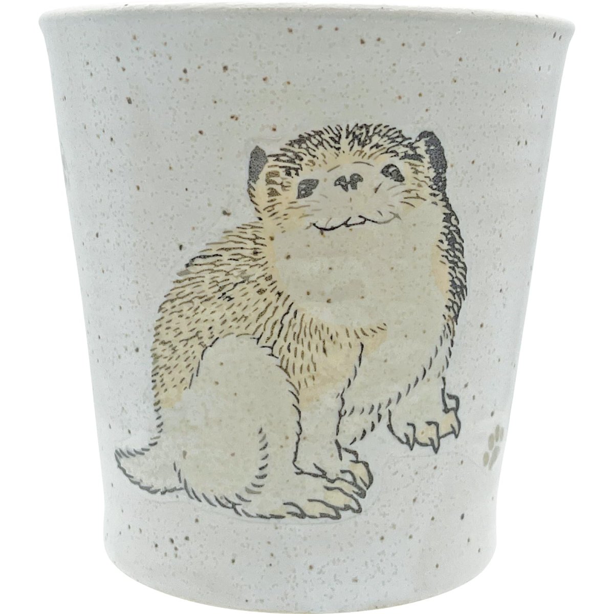 画像1: サンアート かわいい食器 「 北斎アニマルズ Ｈｏｋｕｓａｉ 」 湯呑み 犬 いぬ 食器 葛飾北斎 グッズ 日本 和食器 雑貨 日本製 白 約９×９ｃｍ ２７０ｍｌ 日本製 ＳＡＮ４８９４?１ (1)