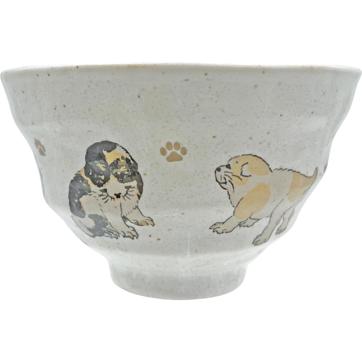 画像1: サンアート かわいい食器 「 北斎アニマルズ Ｈｏｋｕｓａｉ 」 茶碗 お茶わん ｒｉｃｅｂｏｗｌ 犬 いぬ 食器 葛飾北斎 グッズ 和食器 抹茶碗 雑貨 白 約１２×７ｃｍ 日本製 ＳＡＮ４８９５?１ (1)
