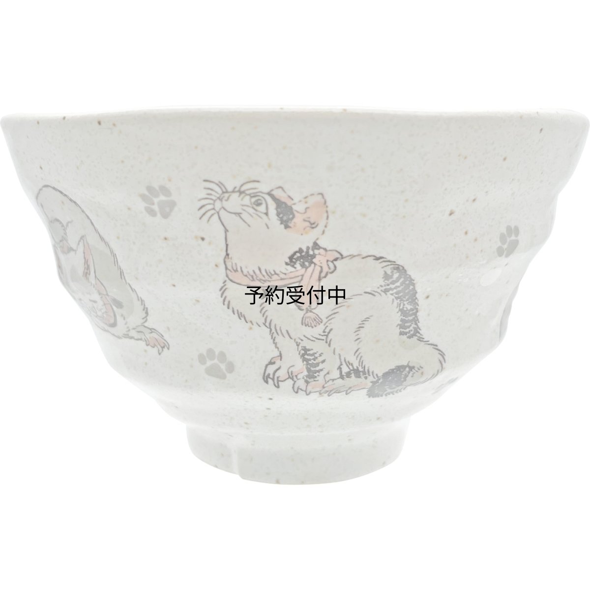 画像1: サンアート かわいい食器 「 北斎アニマルズ Ｈｏｋｕｓａｉ 」 茶碗 お茶わん ｒｉｃｅｂｏｗｌ 猫 ねこ 食器 葛飾北斎 グッズ 和食器 抹茶碗 雑貨 白 約１２×７ｃｍ 日本製 ＳＡＮ４８９５?２ (1)