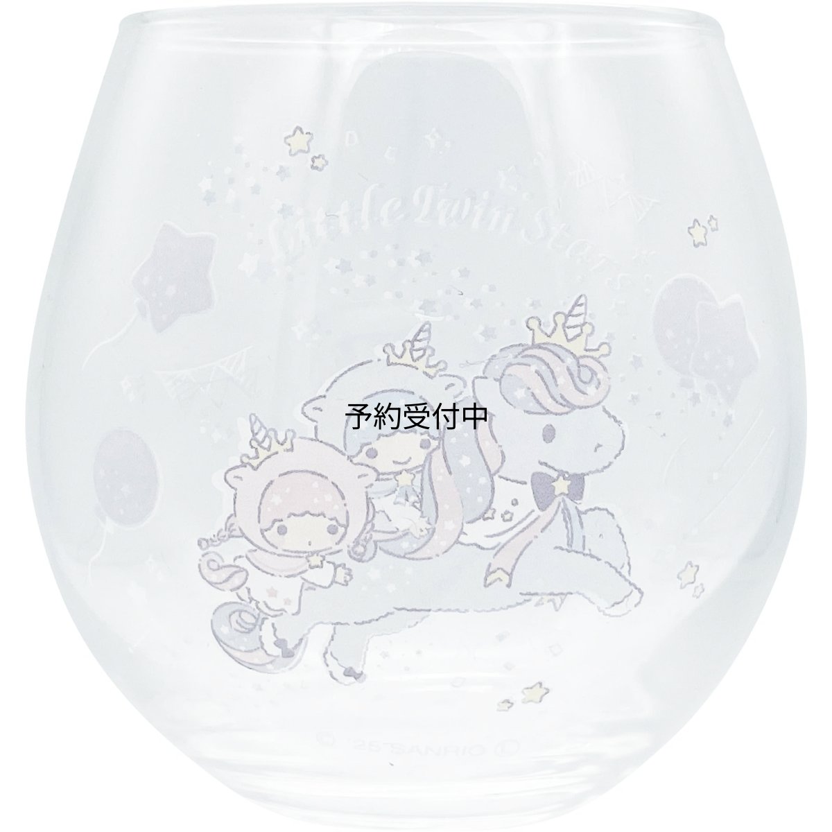 画像1: サンリオ （ＳＡＮＲＩＯ） 「 リトルツインスター ５０ｔｈ 」 ジュースグラス 大きめ コロンとまるい コップ ガラス ガラス グッズ 雑貨 食器 クリア 約９×９ｃｍ ３５０ｍｌ 日本製 ＳＡＮ４９０７?２ (1)