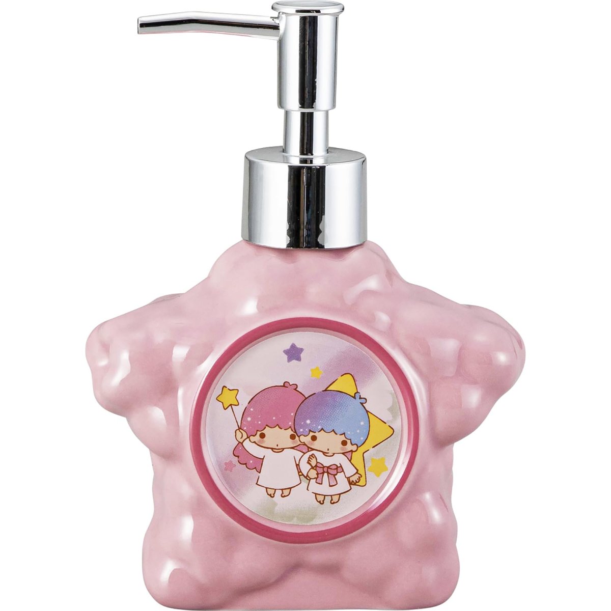 画像1: サンアート サンリオ （ＳＡＮＲＩＯ） リトルツインスターズ ソープディスペンサー シャンプーボトル １１×１６ｃｍ 雲製造機 グッズ 雑貨 誕生日プレゼント ピンク ＳＡＮ４９４６ (1)
