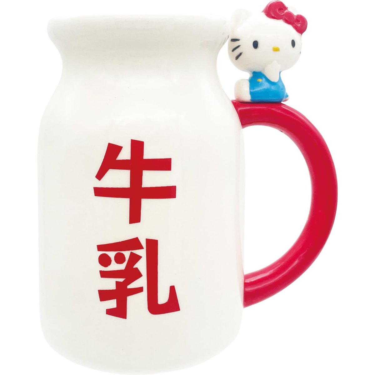 画像1: サンアート サンリオ （ＳＡＮＲＩＯ） ハローキティ マグカップ 大きめ 立体 １１×１２ｃｍ キティのミルク瓶 キティ グッズ 雑貨 誕生日プレゼント 白 ＳＡＮ４９７３ (1)