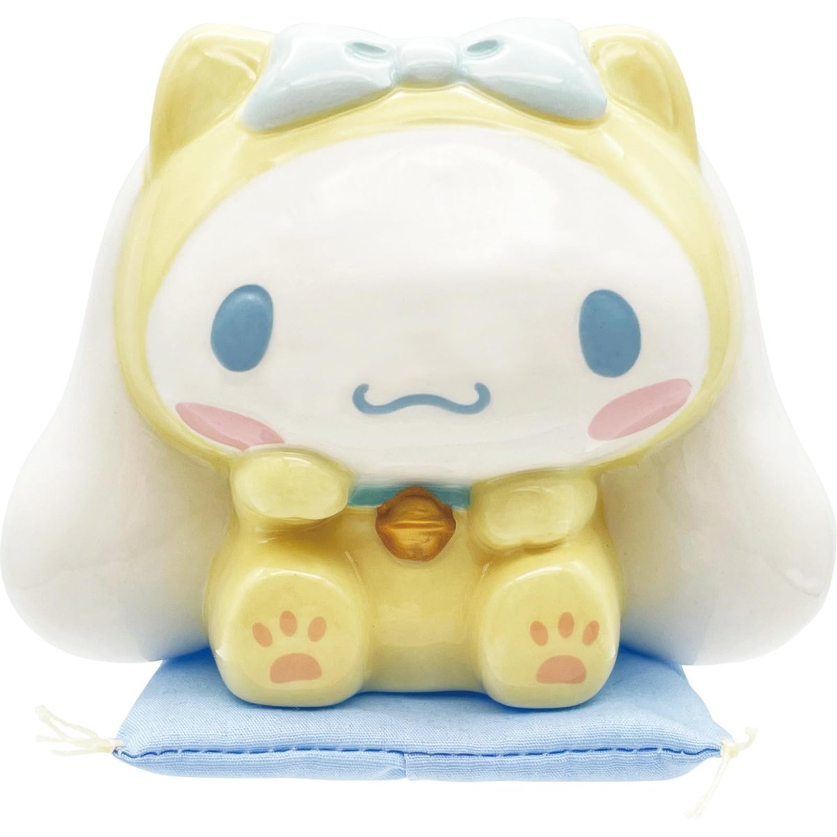 画像1: サンアート サンリオ （ＳＡＮＲＩＯ） シナモロール 招き猫 フィギュア ８×９ｃｍ 幸せのざぶとん座り グッズ 雑貨 誕生日プレゼント イエロー ＳＡＮ４９８４?２ (1)