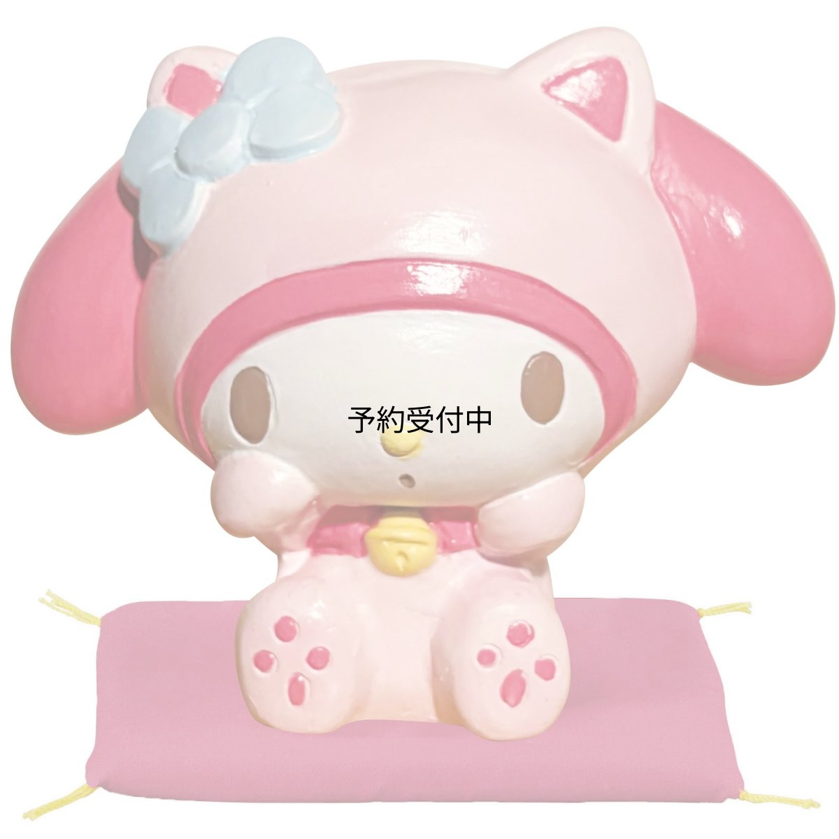 画像1: サンアート サンリオ （ＳＡＮＲＩＯ） マイメロディ 招き猫 フィギュア ８×９ｃｍ 幸せのざぶとん座り グッズ 雑貨 誕生日プレゼント ピンク ＳＡＮ４９８４?３ (1)
