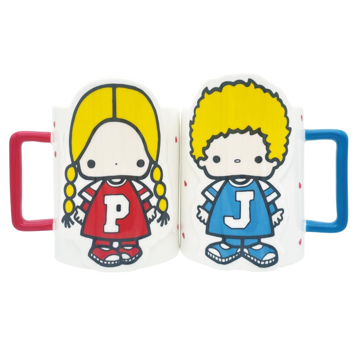 画像1: サンアート サンリオ （ＳＡＮＲＩＯ） パティ＆ジミー ペア マグカップ 食器セット 約３００ｍｌ グッズ 雑貨 食器 誕生日プレゼント 女性 子供 ＳＡＮ５０９５ (1)