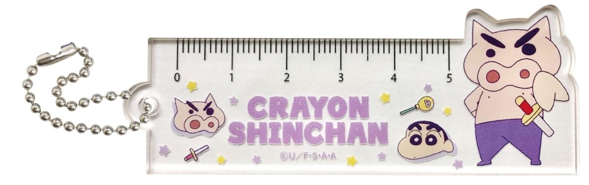 画像1: クレヨンしんちゃん アクリルものさしキーホルダー5ｃｍ ぶりぶりざえもん (1)