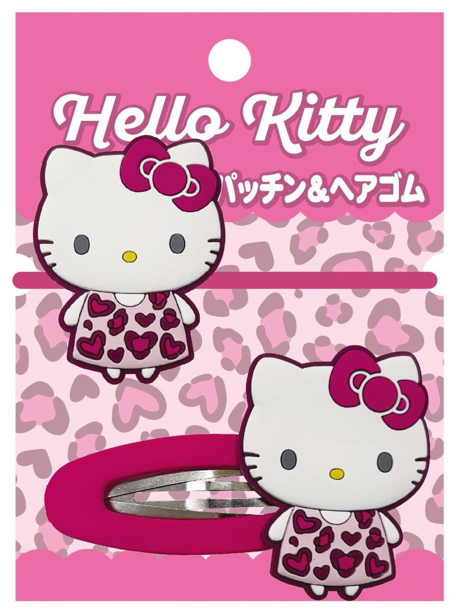 画像1: サンリオキャラクターズ パッチン&ヘアゴム ハートレオパード (1)