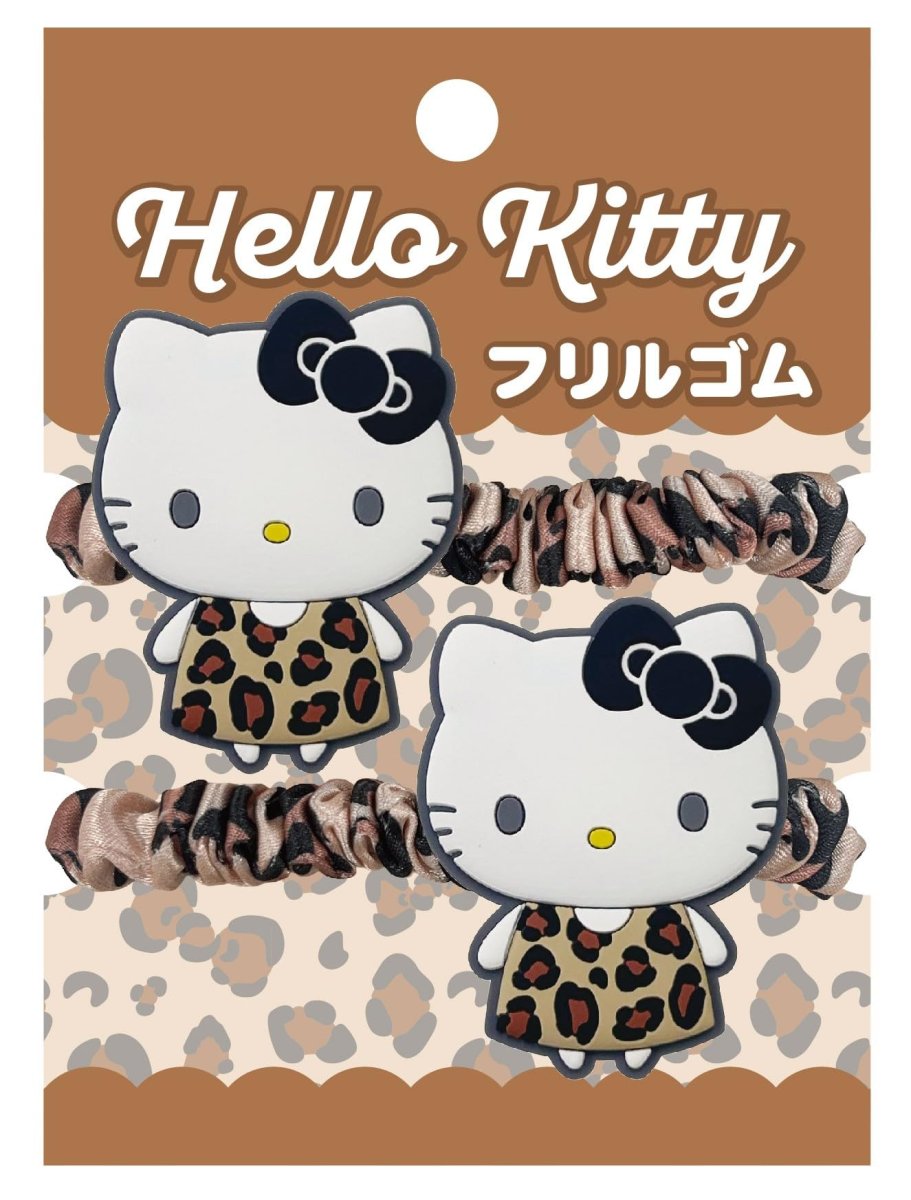 画像1: サンリオキャラクターズ フリルゴム2Pセット レオパード (1)