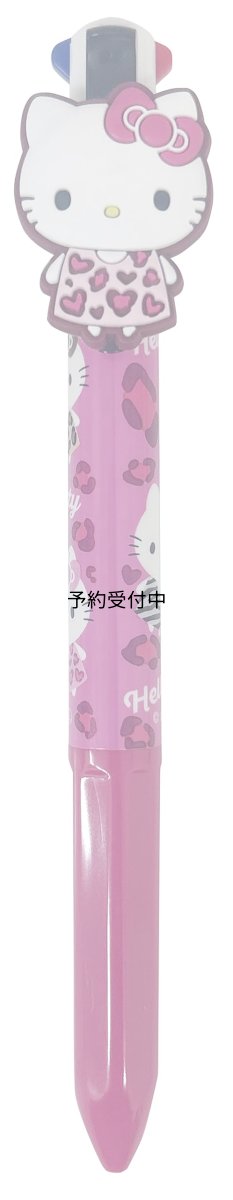 画像1: サンリオキャラクターズ マスコット付き4色ボールペン ハートレオパード (1)
