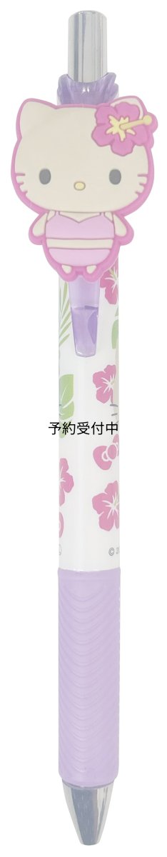 画像1: サンリオキャラクターズ マスコット付きゲルペン ピンク水着 (1)