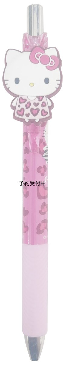 画像1: サンリオキャラクターズ マスコット付きゲルペン ハートレオパード (1)