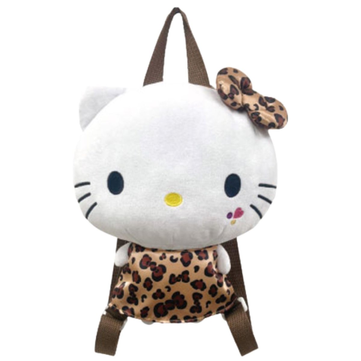 画像1: サンリオキャラクターズ ぬいぐるみリュック レオパード (1)