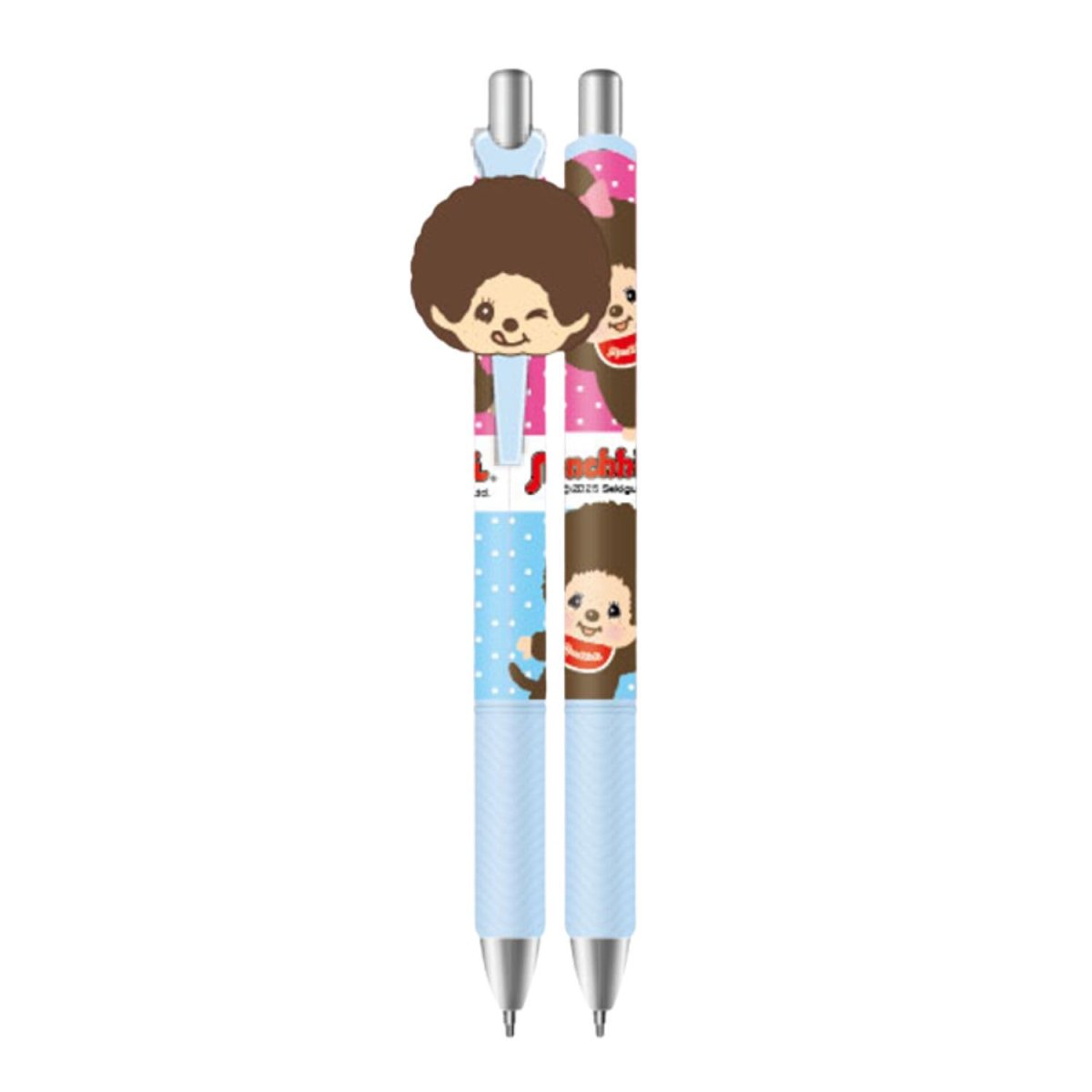 画像1: モンチッチ マスコット付きゲルペン ハロー (1)