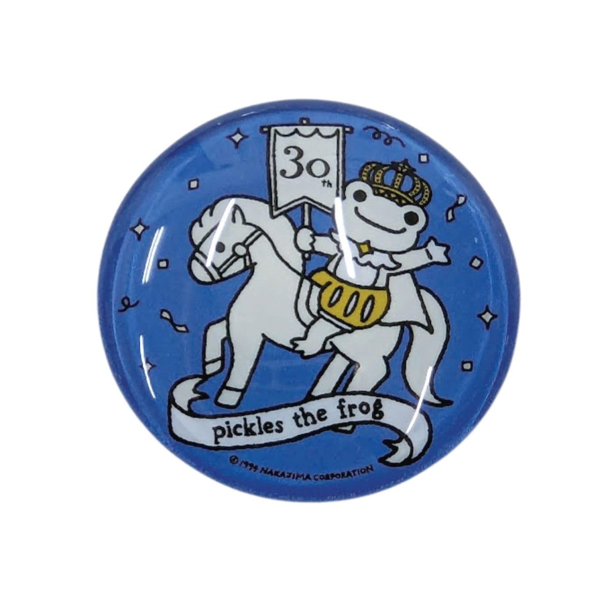 画像1: 牛久保工芸社 かえるのピクルス ガラス マグネット ３０ｔｈ ブルー 約Ｈ６０×１５ｍｍ ＰＫ?０４９ (1)
