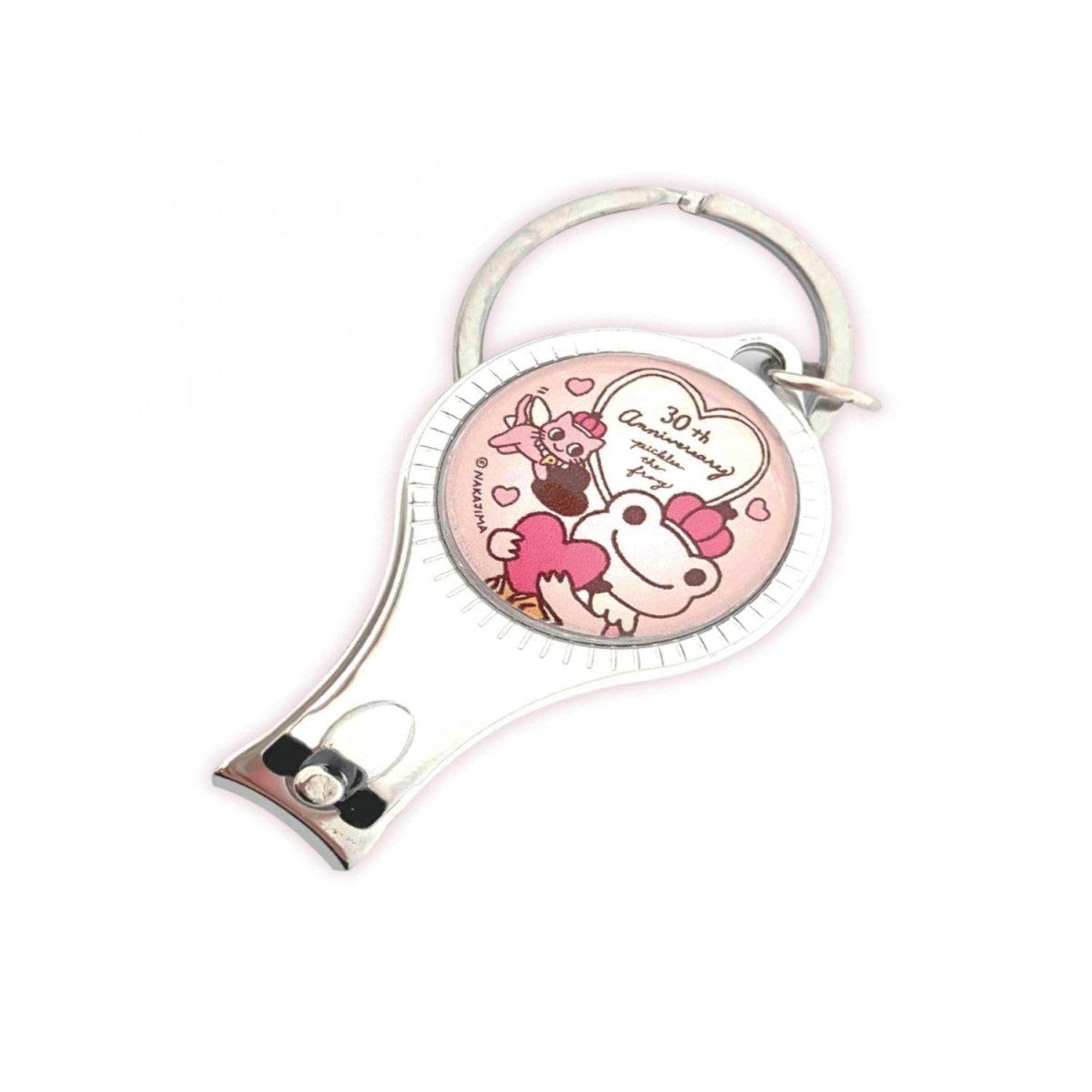 画像1: 牛久保工芸社 かえるのピクルス ガラス ドーム 爪切り 栓抜き ３０ｔｈ ピンク 幅３ｃｍ×奥行１．５ｃｍ×高さ５．５ｃｍ ＰＫ?０５８ (1)