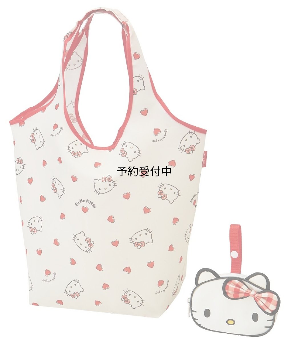 画像1: スケーター（Ｓｋａｔｅｒ） ポーチ付 ショッピングバッグ エコバッグ ハローキティ サンリオ 横４２０ｘ縦３２０ｘマチ１８０ｍｍ ＫＢＳ４２Ｐ (1)