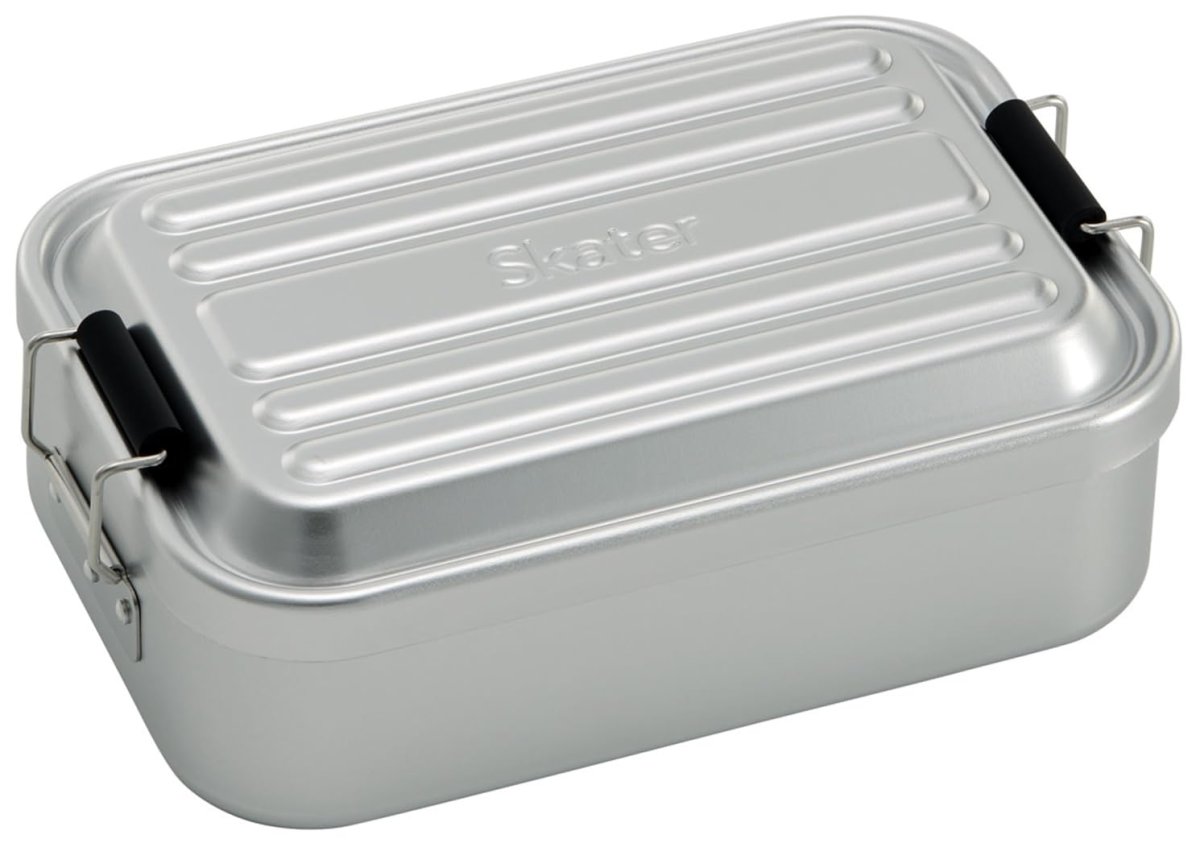 画像1: スケーター（Ｓｋａｔｅｒ） 弁当箱 アルミ 男性用 ８５０ｍｌ 大容量 ふわっと盛れる ランチボックス シルバー ＡＦＴ８Ｂ?Ａ (1)