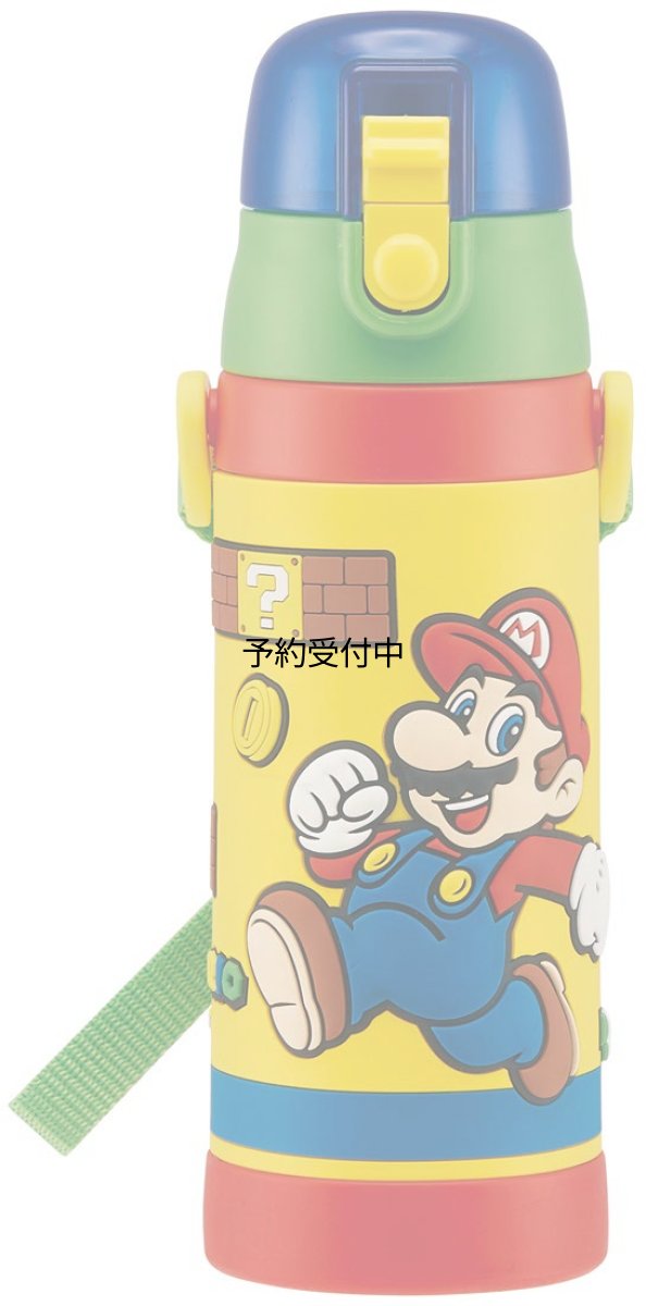 画像1: スケーター（Ｓｋａｔｅｒ） 子供用 ステンレス 水筒 直飲み ４８０ｍｌ スーパーマリオ ３Ｄ立体プリント 子供に優しい軽量タイプ 保冷専用 ｗａｔｅｒｂｏｔｔｌｅ スポーツボトル キッズ こども 水瓶 ＳＤＰＶ５?Ａ (1)