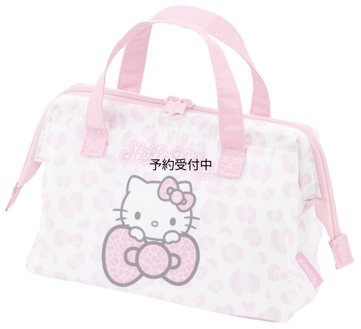 画像1: スケーター（Ｓｋａｔｅｒ） ランチバッグ 保冷 がま口 女性 サンリオ ハローキティ ヒョウ柄 ピンク ＫＧＡ１?Ａ (1)