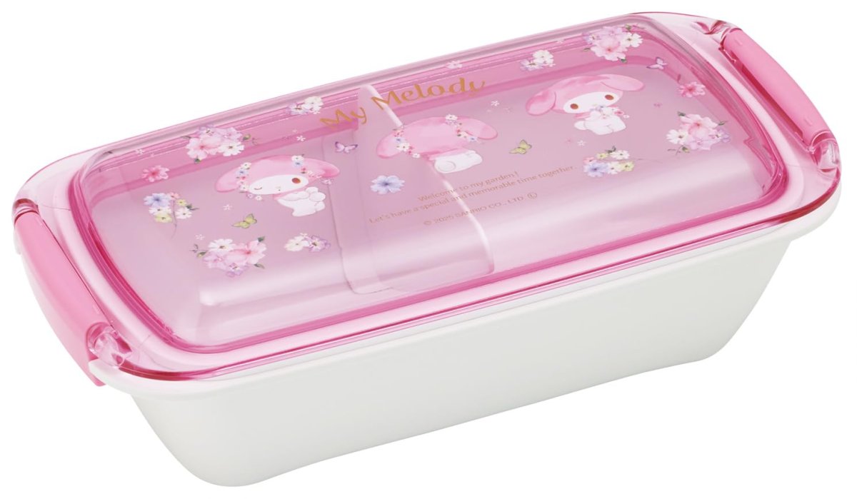 画像1: スケーター（Ｓｋａｔｅｒ） 弁当箱 バイオマス 洗いやすい ランチボックス １段 ５３０ｍｌ ふんわり盛れる ドーム型フタ 食洗機対応 レンジ対応 日本製 サンリオ マイメロディ パステルビビットな水彩花柄 女の子 ＰＴＬＢ６Ｂ?Ａ (1)