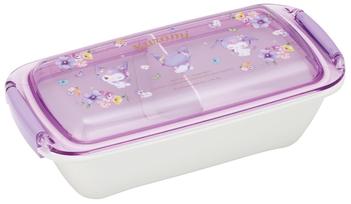 画像1: スケーター（Ｓｋａｔｅｒ） 弁当箱 バイオマス 洗いやすい ランチボックス １段 ５３０ｍｌ ふんわり盛れる ドーム型フタ 食洗機対応 レンジ対応 日本製 サンリオ クロミ パステルビビットな水彩花柄 女の子 ＰＴＬＢ６Ｂ?Ａ (1)