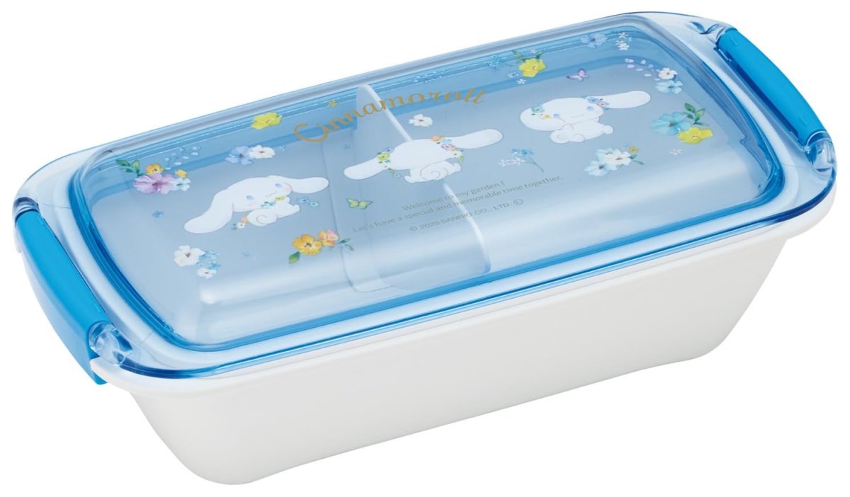 画像1: スケーター（Ｓｋａｔｅｒ） 弁当箱 バイオマス 洗いやすい ランチボックス １段 ５３０ｍｌ ふんわり盛れる ドーム型フタ 食洗機対応 レンジ対応 日本製 サンリオ シナモロール パステルビビットな水彩花柄 女の子 ＰＴＬＢ６Ｂ?Ａ (1)