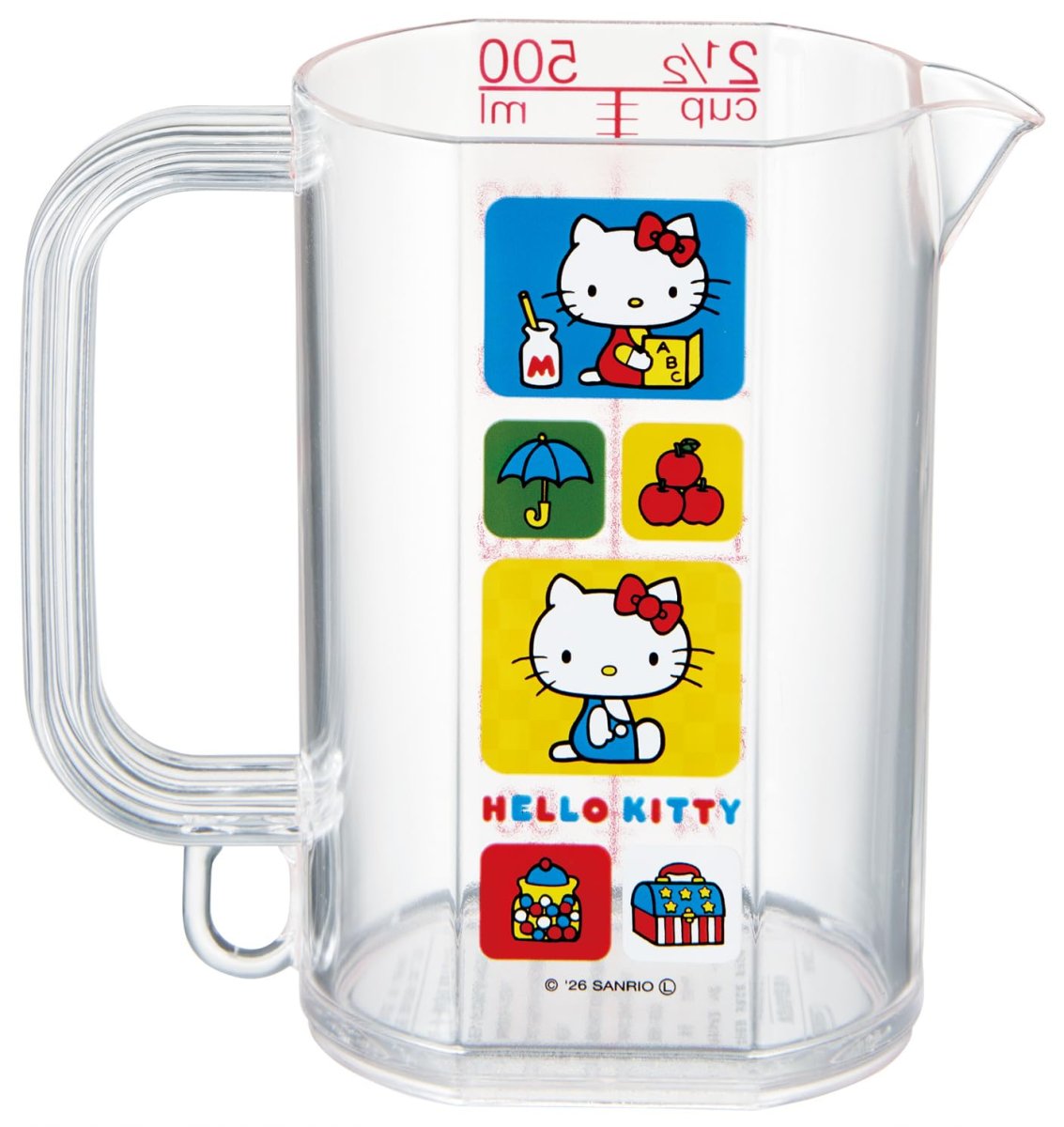 画像1: スケーター（Ｓｋａｔｅｒ） メジャーカップ ５００ｍｌ 計量カップ サンリオ ハローキティ レトロ ２５ ＭＭＣ１?Ａ (1)