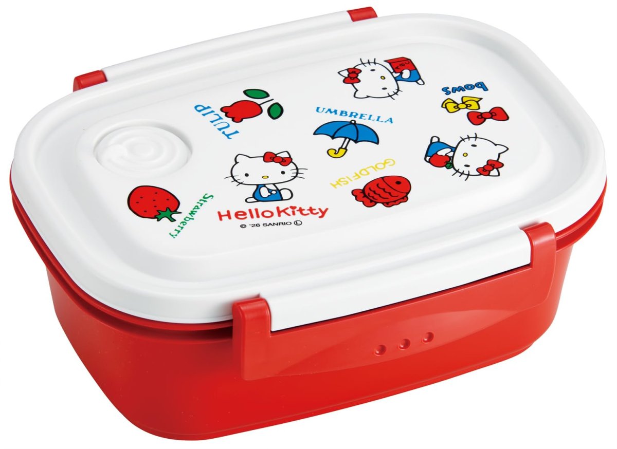 画像1: スケーター（Ｓｋａｔｅｒ） 弁当箱 ラク軽 ランチボックス Ｍサイズ １段 ５５０ｍｌ 食洗機対応 レンジ対応 冷凍 日本製 サンリオ ハローキティ レトロ ２５ ＸＰＭ４?Ａ (1)