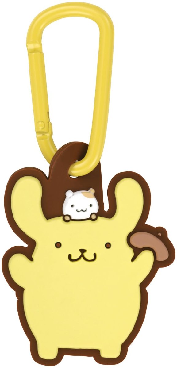 画像1: スケーター（Ｓｋａｔｅｒ） ラバーマスコット付き カラビナ サンリオ ポムポムプリン ぬいぐるみ 女の子 ＺＥＬＫ１?Ａ (1)