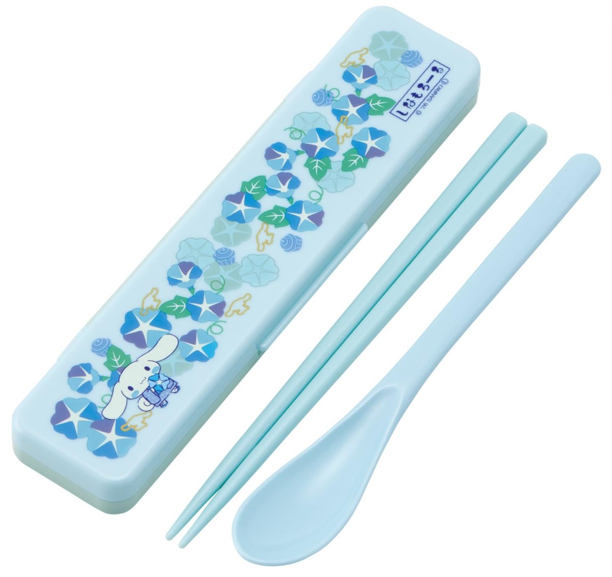 画像1: スケーター（Ｓｋａｔｅｒ） 箸 スプーン セット 弁当 大人用 コンビセット １８ｃｍ カチャカチャ鳴らない 日本製サンリオ シナモロール 朝顔 ＣＣＳ３ＳＡ?Ａ (1)