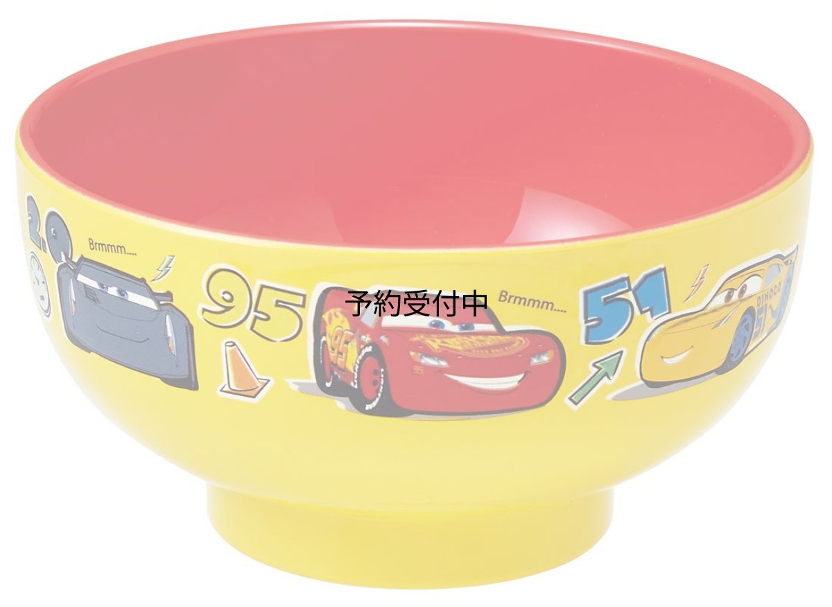 画像1: スケーター（Ｓｋａｔｅｒ） 塗り 汁わん 汁椀 ２５０ｍｌ 電子レンジ 食洗器対応 子供用 ディズニー カーズ 男の子 Ｎ６?Ａ (1)
