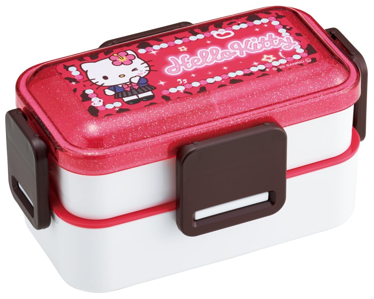 画像1: スケーター（Ｓｋａｔｅｒ） 弁当箱 ふわっと盛れる ランチボックス ２段 ６００ｍｌ 食洗機対応 レンジ対応 日本製 サンリオ ハローキティ スクール ＰＦＬＷ４?Ａ (1)