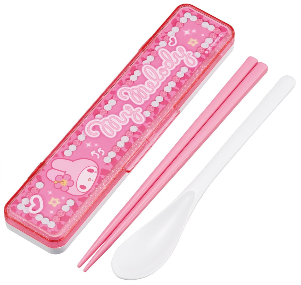 画像1: スケーター（Ｓｋａｔｅｒ） 箸 スプーン セット 弁当 大人用 コンビセット １８ｃｍ カチャカチャ鳴らない 日本製 サンリオ マイメロディ スクール ＣＣＳ３ＳＡ?Ａ (1)