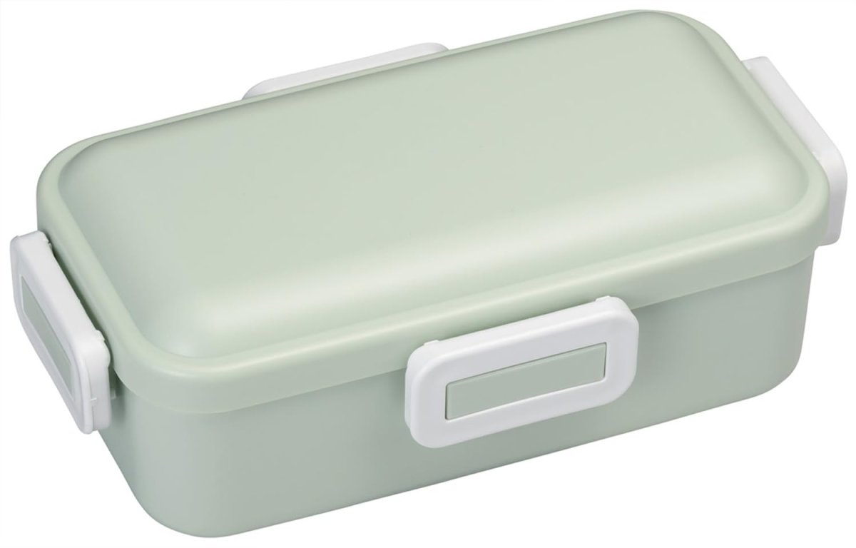 画像1: スケーター（Ｓｋａｔｅｒ） 弁当箱 ５３０ｍｌ １段 女性 日本製 汁漏れしにくい４点ロック ランチボックス 食洗機対応 レンジ対応 くすみグリーン ＰＦＬＢ６ＡＧ?Ａ (1)