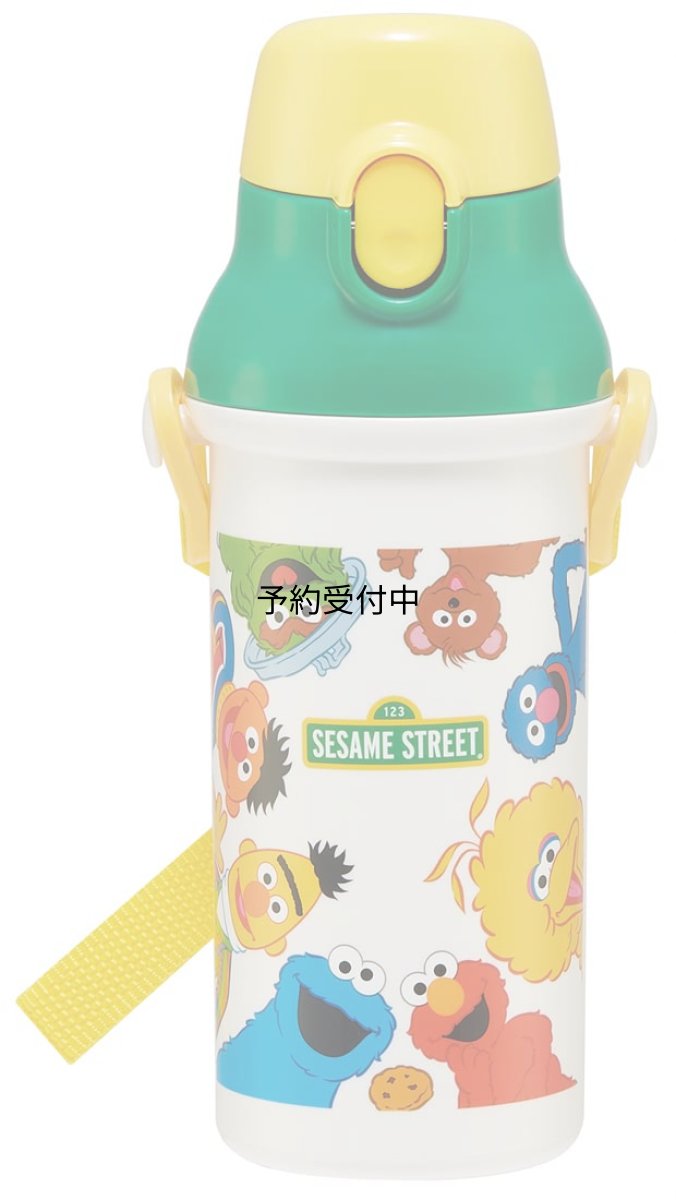 画像1: スケーター（Ｓｋａｔｅｒ） 水筒 子供用 直飲み ４８０ｍｌ プラスチック ワンタッチ 食洗機対応 日本製 セサミストリート 男の子 女の子 ＰＳＢ５ＳＡＮＡＧ?Ａ (1)