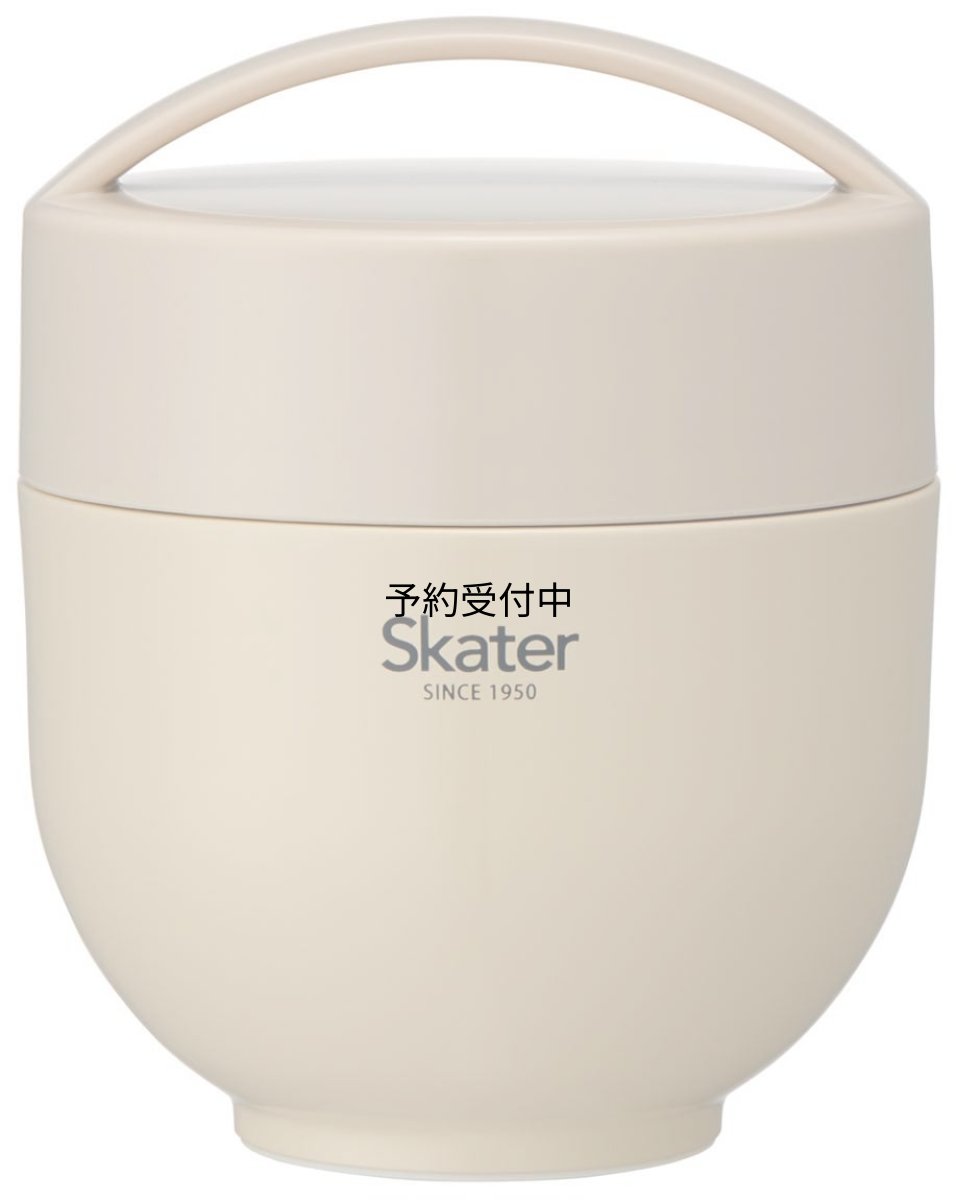 画像1: スケーター（Ｓｋａｔｅｒ） 保温弁当箱 丼型 ランチジャー くすみグレー ５４０ｍｌ ＬＤＮＣ６ＡＧ (1)