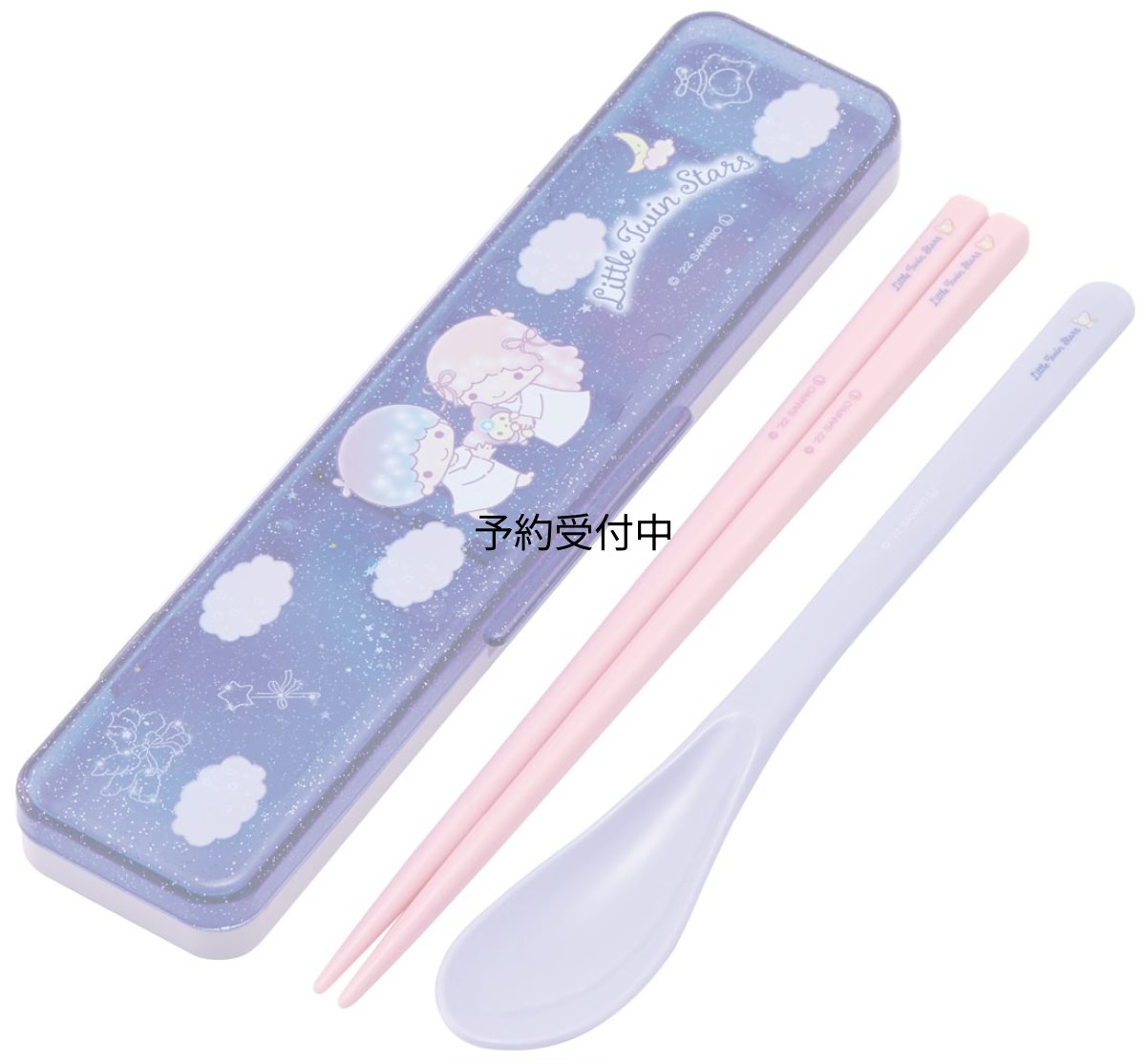 画像1: スケーター（Ｓｋａｔｅｒ） 箸 スプーンセット 弁当 大人用 抗菌 コンビセット １８ｃｍ カチャカチャ鳴らない 日本製 サンリオ リトルルインスターズ 夜空とネムリン ＣＣＳ３ＳＡＡＧ?Ａ (1)