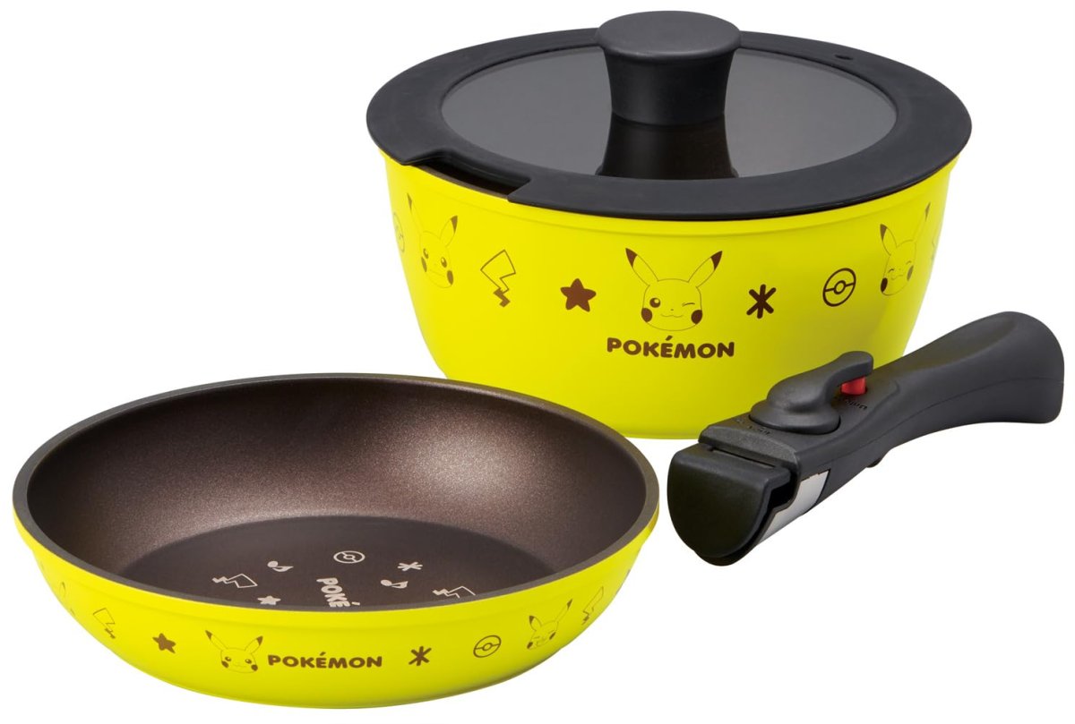 画像1: スケーター ポケットモンスター ＡＮＦＰ２ 取っ手が外れる鍋＆フライパン ２点セット ｐｏｋｅｍｏｎ ポケモン スケーター (1)