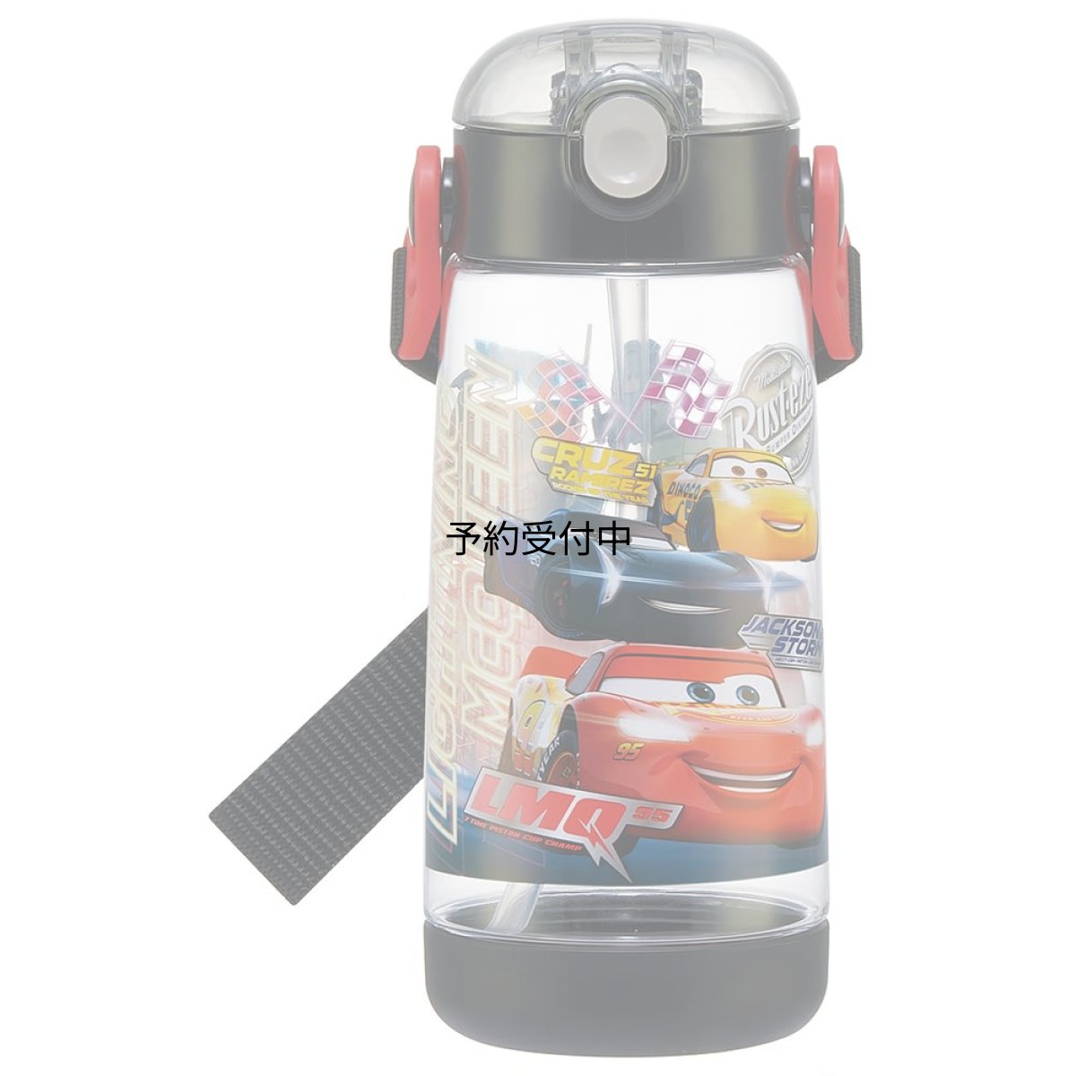 画像1: スケーター（Ｓｋａｔｅｒ） 子供用 ストロー付 水筒 クリアボトル ４８０ｍｌ ワンタッチ シリコーン ディズニー カーズ ２３ 男の子 ＰＤＳＨ５?Ａ (1)
