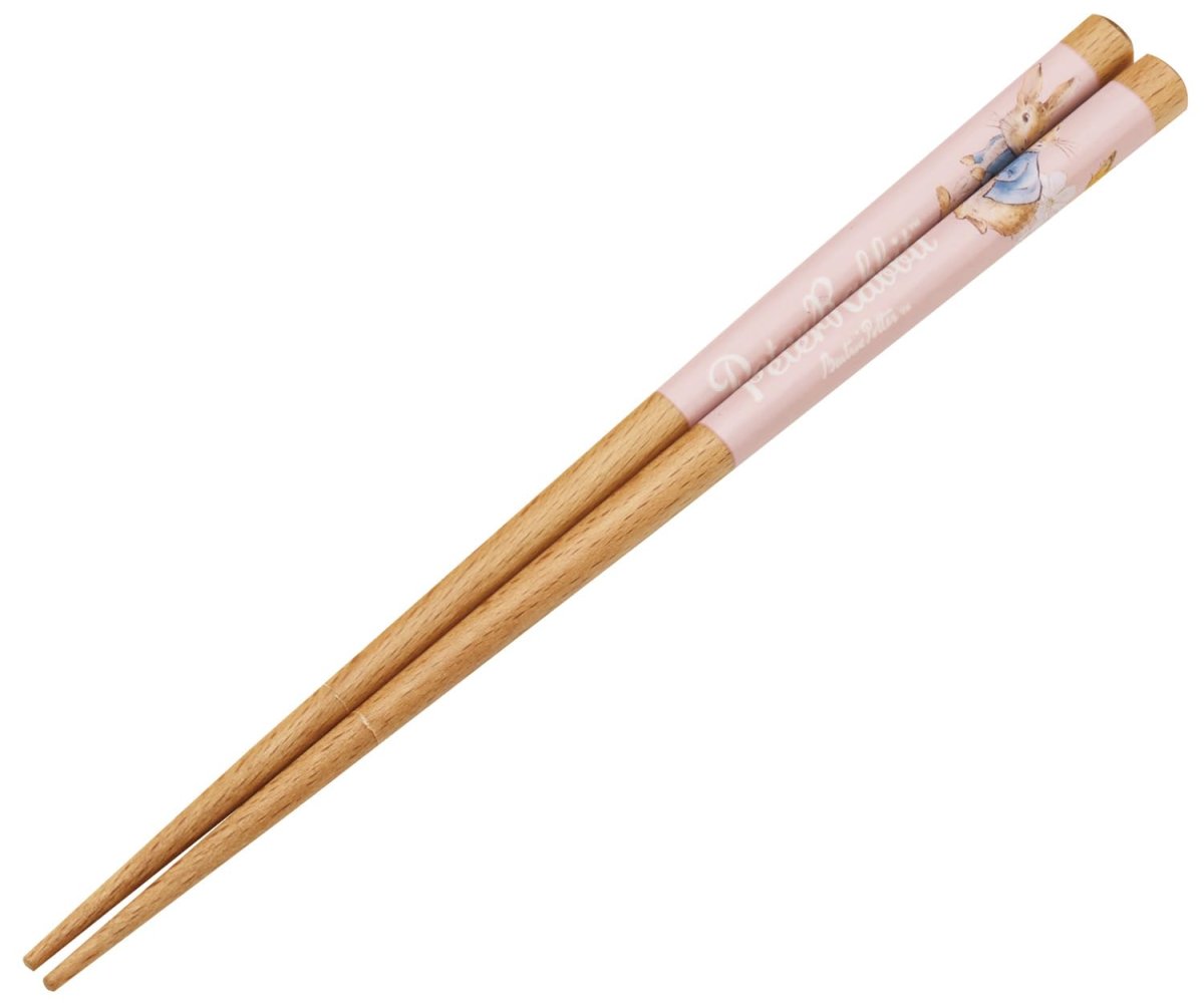 画像1: スケーター（Ｓｋａｔｅｒ） 箸 四角 先丸 １８ｃｍ 木製 ピーターラビット ＡＮＮＳＱ３?Ａ (1)