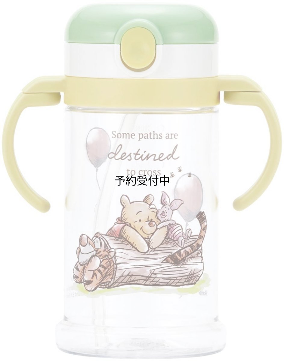 画像1: スケーター（ｓｋａｔｅｒ） ベビー用 ストローマグ 折りたたみハンドル＆ショルダー式 ２ＷＡＹタイプ ３７０ｍｌ 対象年齢１才頃から ディズニー くまのプーさん ピクニック ＫＳＨＷ２Ｎ?Ａ (1)