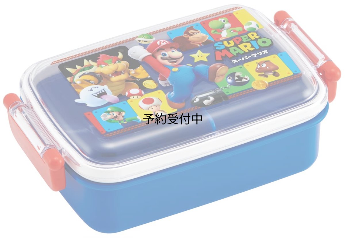 画像1: スケーター（Ｓｋａｔｅｒ） お弁当箱 子供用 ４５０ｍｌ ふわっと盛れるドーム型ふた ランチボックス １段 日本製 スーパーマリオ ２３ 男の子 ＲＢＦ３ＡＮＡＧ?Ａ (1)