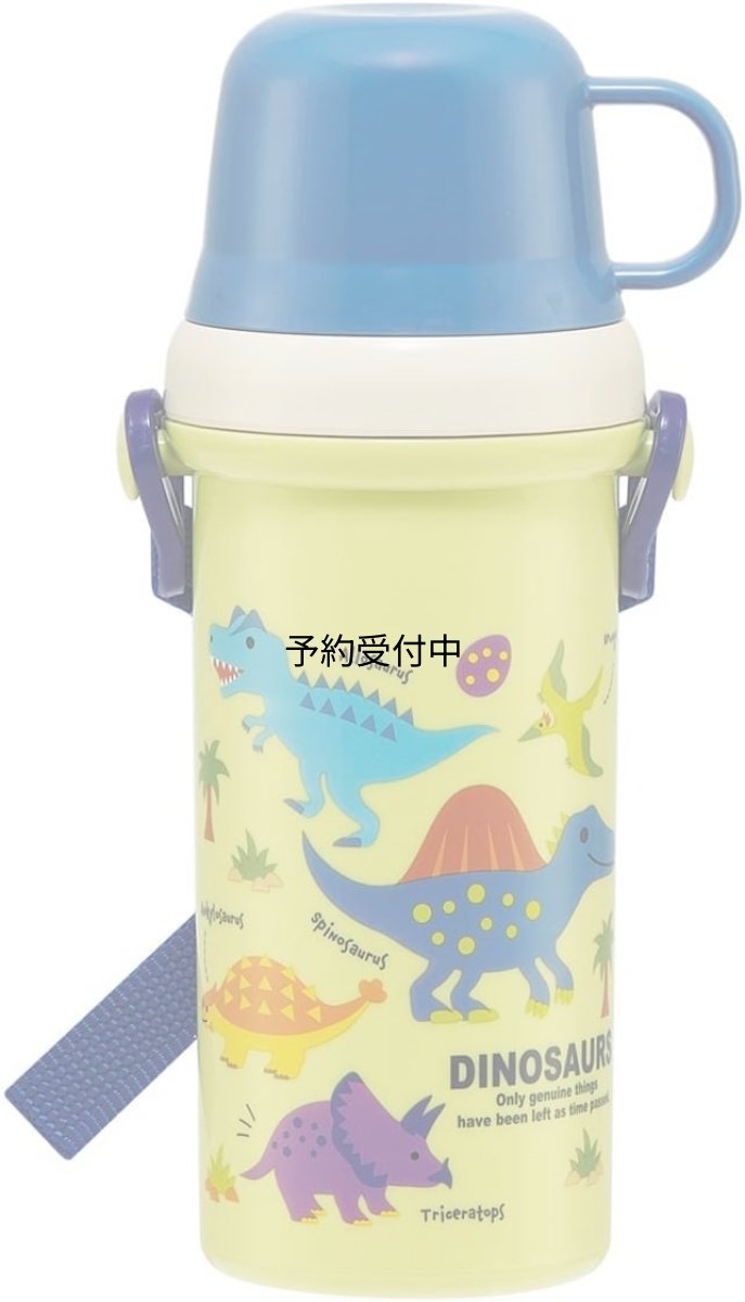 画像1: スケーター（Ｓｋａｔｅｒ） 子供用 水筒 ４８０ｍｌ コップ付き ディズニー ディノサウルス ピクチャー 男の子 ＰＳＢ５ＫＤ?Ａ (1)