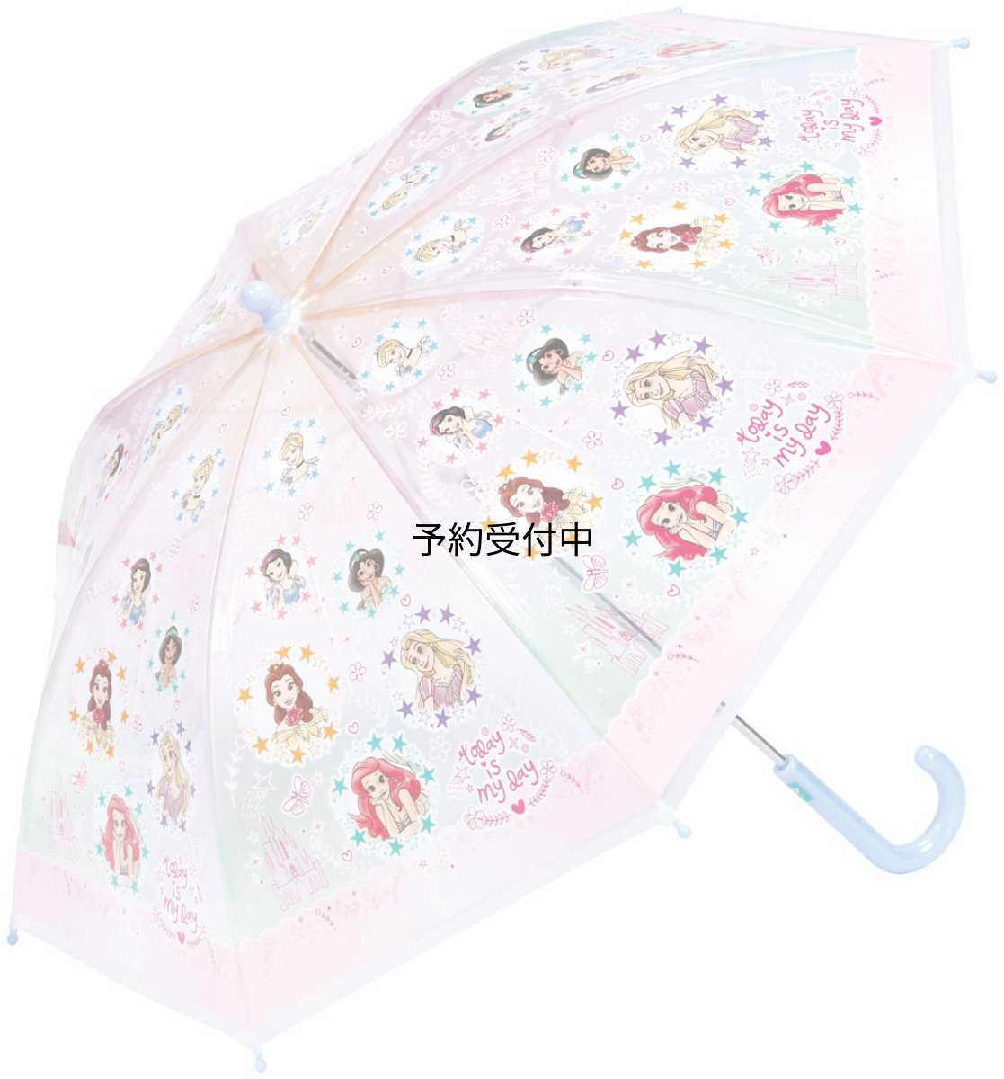 画像1: スケーター（Ｓｋａｔｅｒ） 子供用 ビニール傘 ４５ｃｍ プリンセス ５?６才向け 約１０５?１１５ｃｍ 小学生 指を挟みにくい手開き式 ８本骨 ディズニー 女の子 ＵＢＶ４５?Ａ (1)