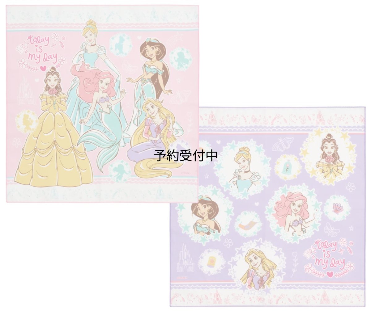 画像1: スケーター（Ｓｋａｔｅｒ） お弁当クロス ランチクロス 子供用 ２枚セット ディズニー プリンセス ２３ 女の子 ＫＢ４ＷＮ (1)